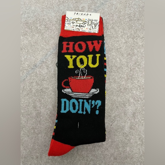 Friends Television Series Crew Socks Two Pair Shoe Size 6-12 - Picture 1 of 5